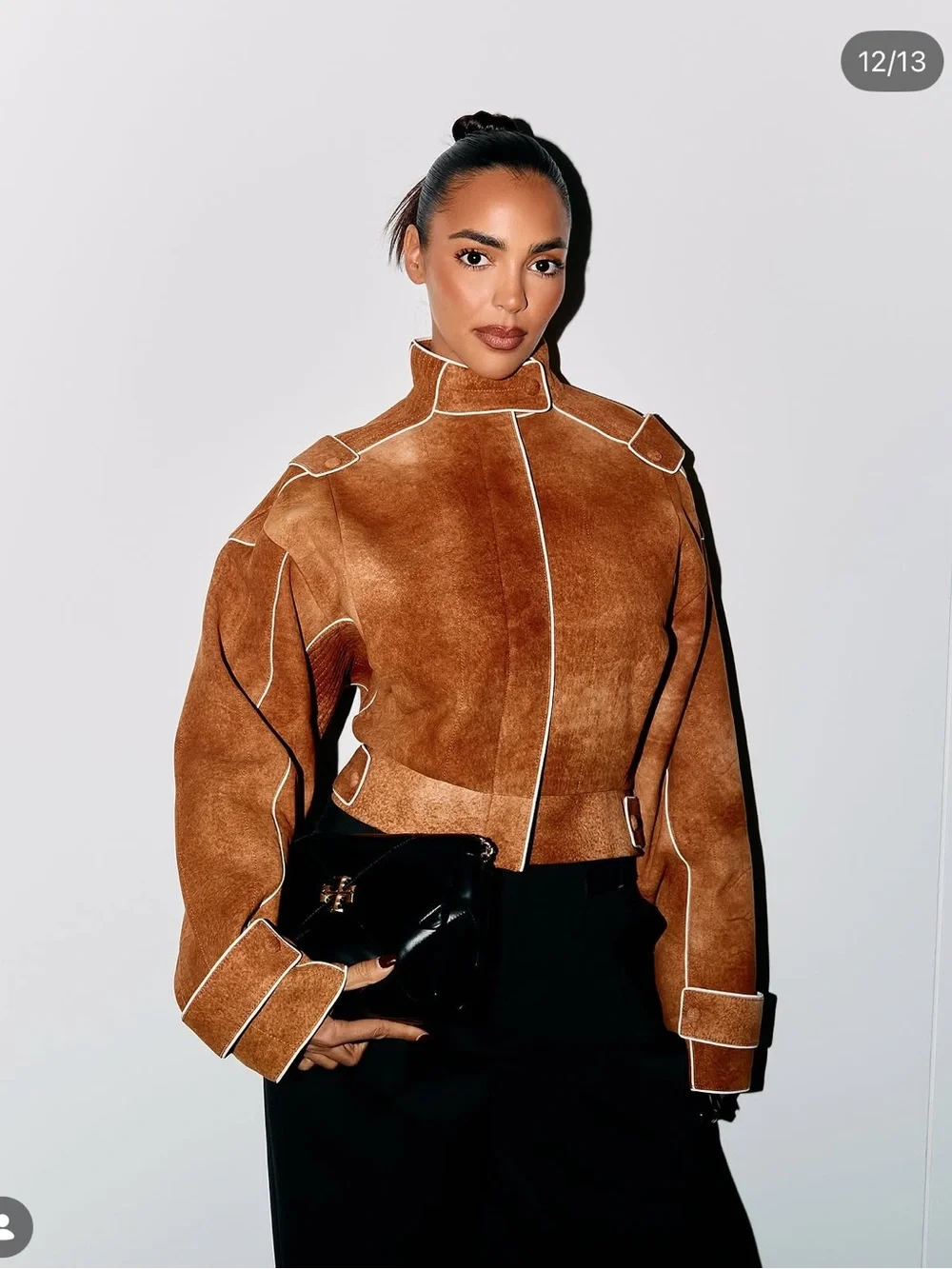 Tory Burch Brown Suede Bomber Jacket $3,190